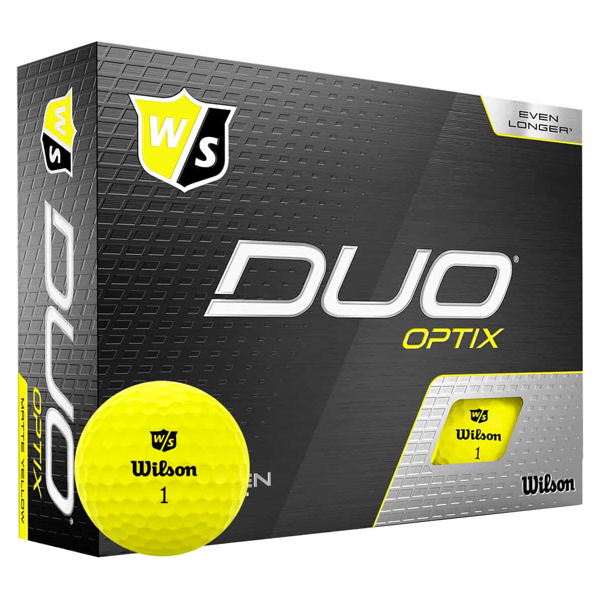 Wilson Staff DUO Optix 12 Ball Pack Yellow - The Golf Store 4U
