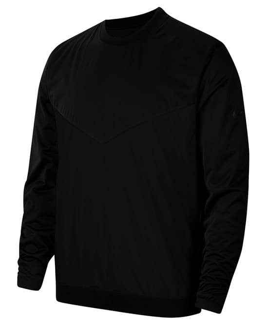 Nike Shield Crew Core Long Sleeve Sky Black/Black - The Golf Store 4U