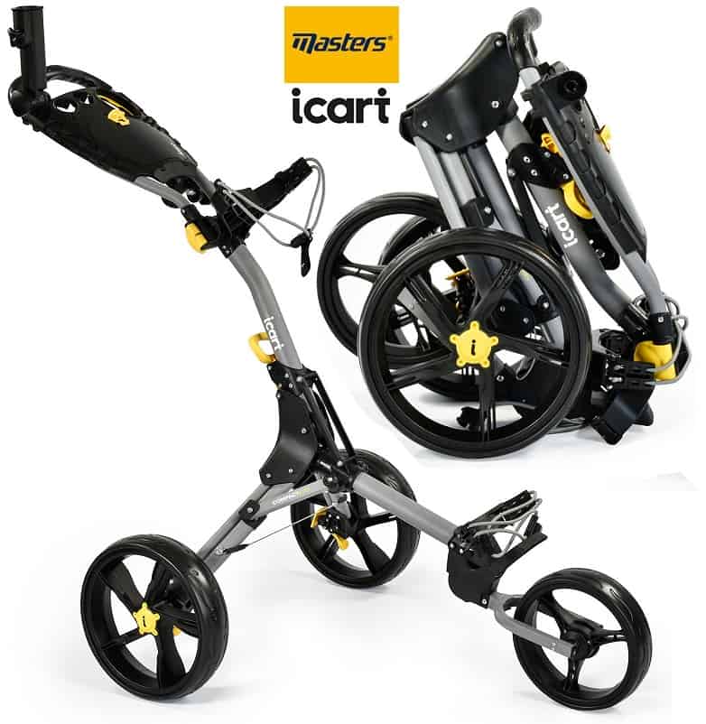 ICart Compact Evo 3 Golf Trolley Grey/Black FREE Grey/Black & FREE Gift - The Golf Store 4U